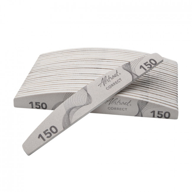 150/150 grit halfmoon vijl  'correct' 25st