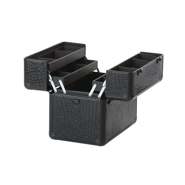 Beautykoffer zwart croco Beautykoffer zwart croco