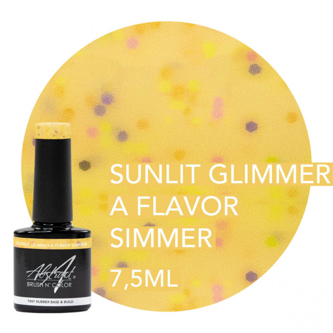 Sunlit Glimmer A Flavor Simmer - TINY Rubber Base & Build Gel Abstract Sunlit Glimmer A Flavor Simmer - TINY Rubber Base & Build Gel Abstract