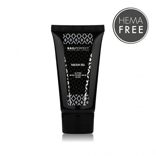 Nail Perfect Sqeasy Gel Cover Silver Glass 60gr new formula Nail Perfect Sqeasy Gel Cover Silver Glass 60gr new formula