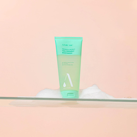 azure tan preserve & protect tan friendly bodywash 200 ml