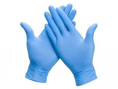 Blauwe handschoenen nitril 1 doos / 100st - maat: medium