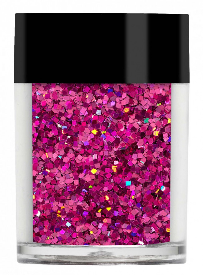 Lecenté Bright Pink Holographic Glitter