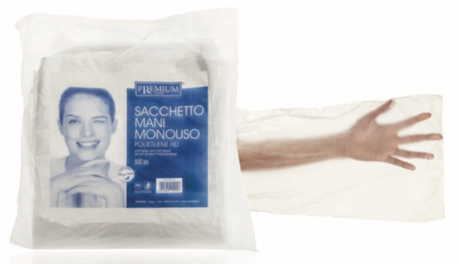 Beschermhoes plastiek hand per 100 stuks Beschermhoes plastiek hand per 100 stuks