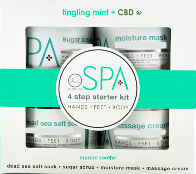 BCL Spa 4 Step Starter Kit: Tingling Mint + CBD