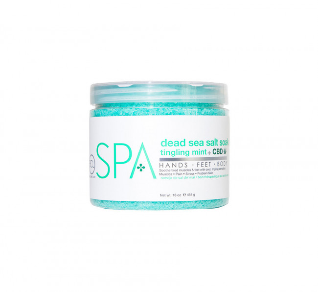 BCL Spa Tingling Mint et CBD - Dead Sea Salt Soak 454g BCL Spa Tingling Mint et CBD - Dead Sea Salt Soak 454g