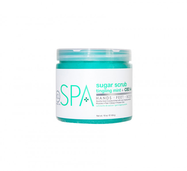 BCL Spa Tingling Mint en CBD - Sugar Scrub 454g