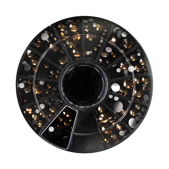 Mix Rhinestone Wheel DARK TOPAZ