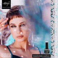 Dazzling Lazuli Shield and Sparkle Top Gel Abstract