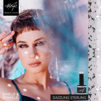 Dazzling Sterling Shield and Sparkle Top Gel Abstract