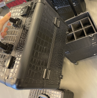 Beautykoffer zwart croco