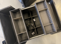 Beautykoffer zwart croco