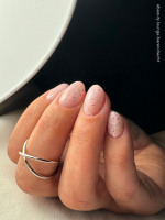 Glowing Sunset Sipper - TINY Rubber Base & Build Gel Abstract