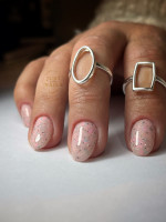 Glowing Sunset Sipper - TINY Rubber Base & Build Gel Abstract