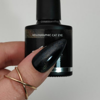 Holographic Attract & Shine cat eye top gel Abstract
