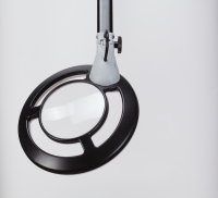 Lampe loupe LED MED noire avec pince de table