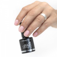 Supersonic Silver - Rubber Glitter Velvet Top Gel | Abstract