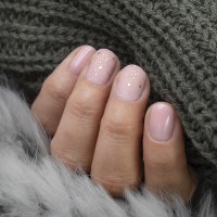 Champagne Supernova - Rubber Glitter Velvet Top Gel | Abstract