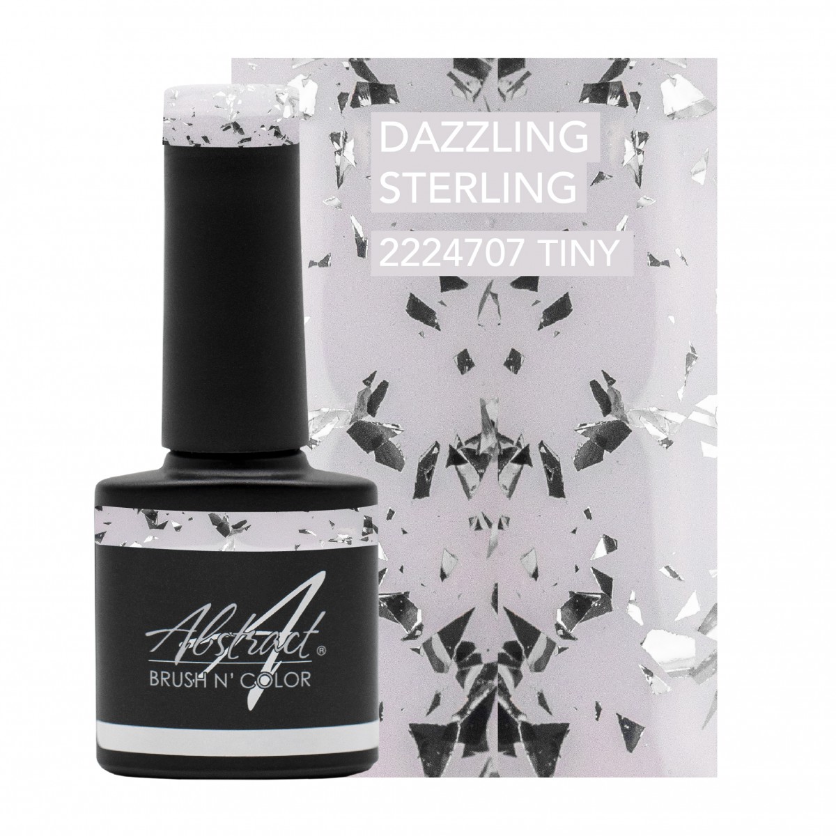 Dazzling Sterling Shield and Sparkle Top Gel Abstract