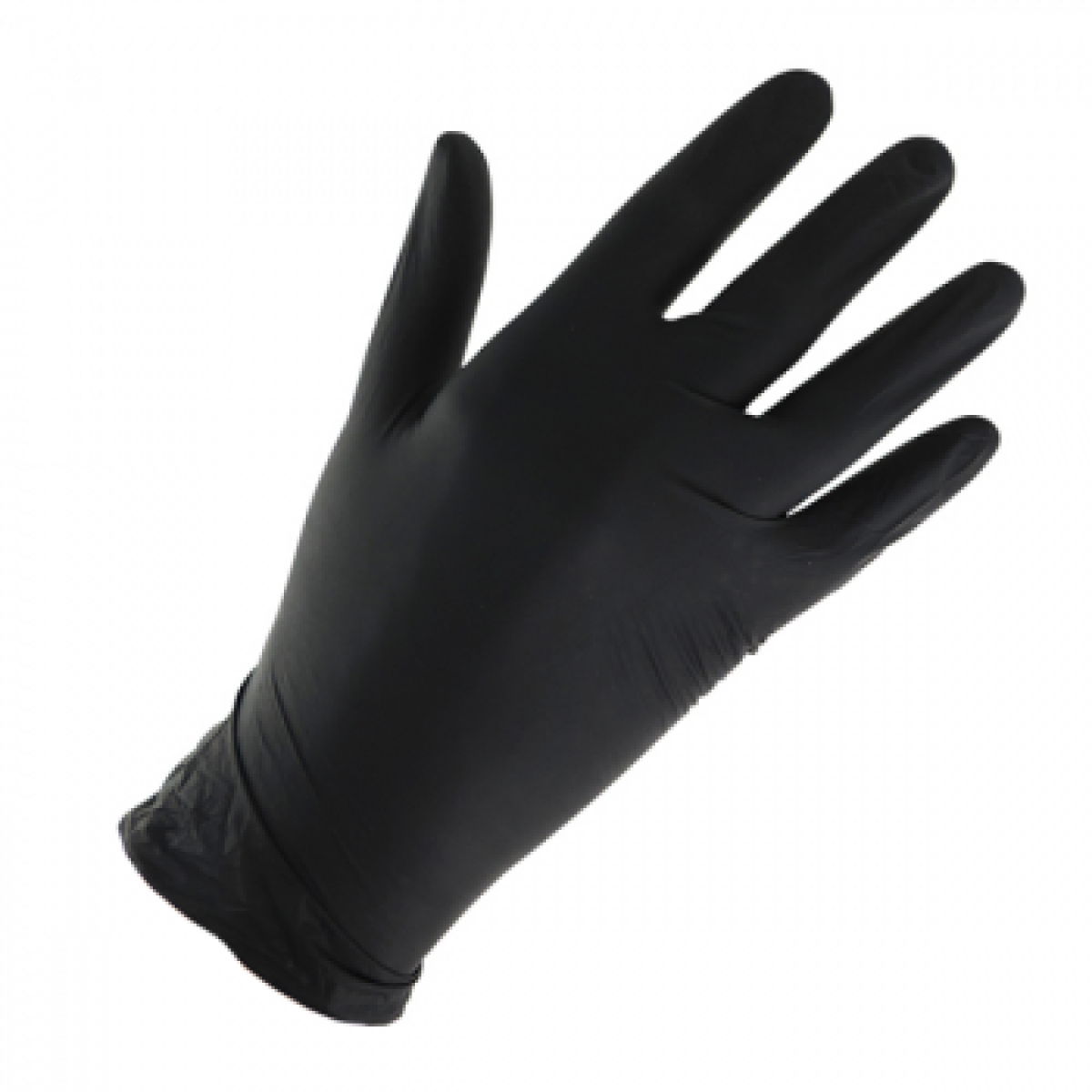 Zwarte handschoenen nitril 1 doos/100st - maat: Large