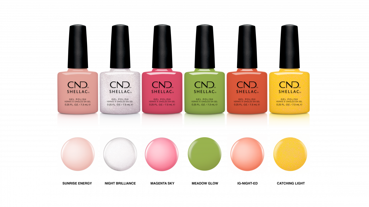 PRE-COMMANDE ACTION Shellac Gleam and Glow Collection + gratuit CND Spring Pouch