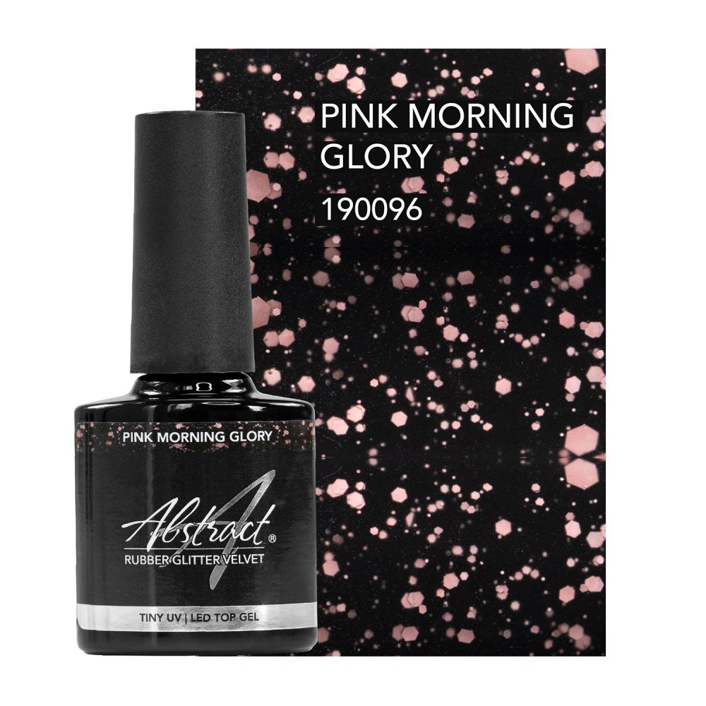 Pink Morning Glory - Rubber Glitter Velvet Top Gel | Abstract