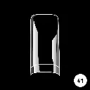Abstract Fancy Square Tips #1 Clear  