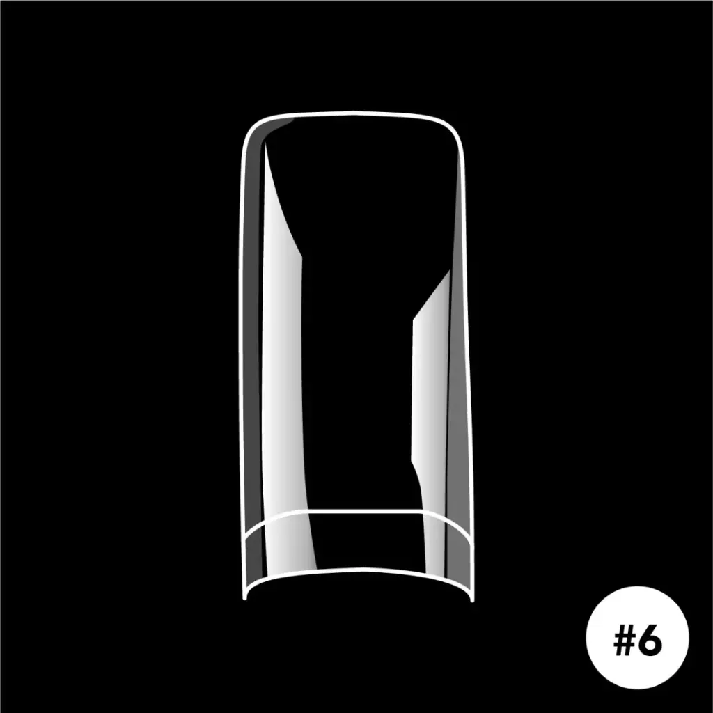Abstract Fancy Square Tips #6 Clear       