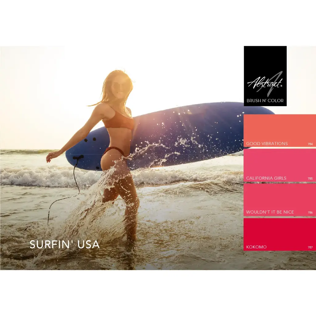Abstract Brush N' Color Collection SURFIN' USA 4 x 10ml