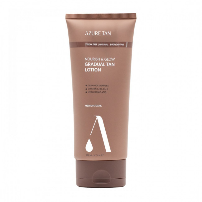 Azure Tan Nourish & Glow Gradual Tanning Lotion medium dark 200ml