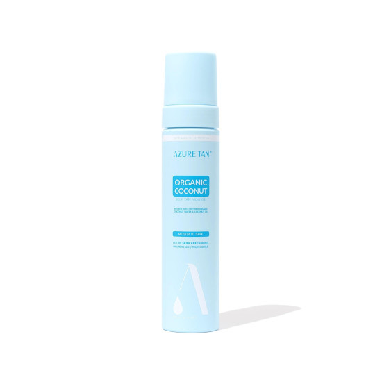 Azure tan self tan mousse Organic coconut medium to dark 200ml