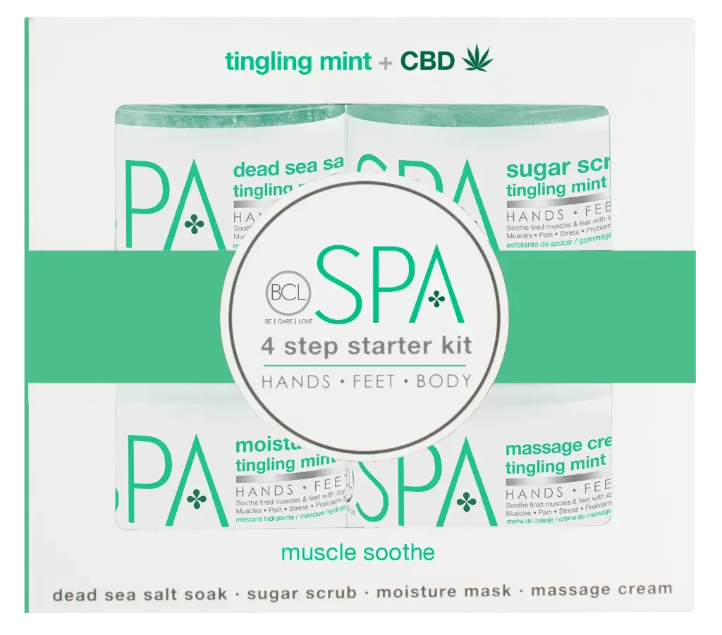 BCL Spa 4 Step Starter Kit: Tingling Mint & CBD