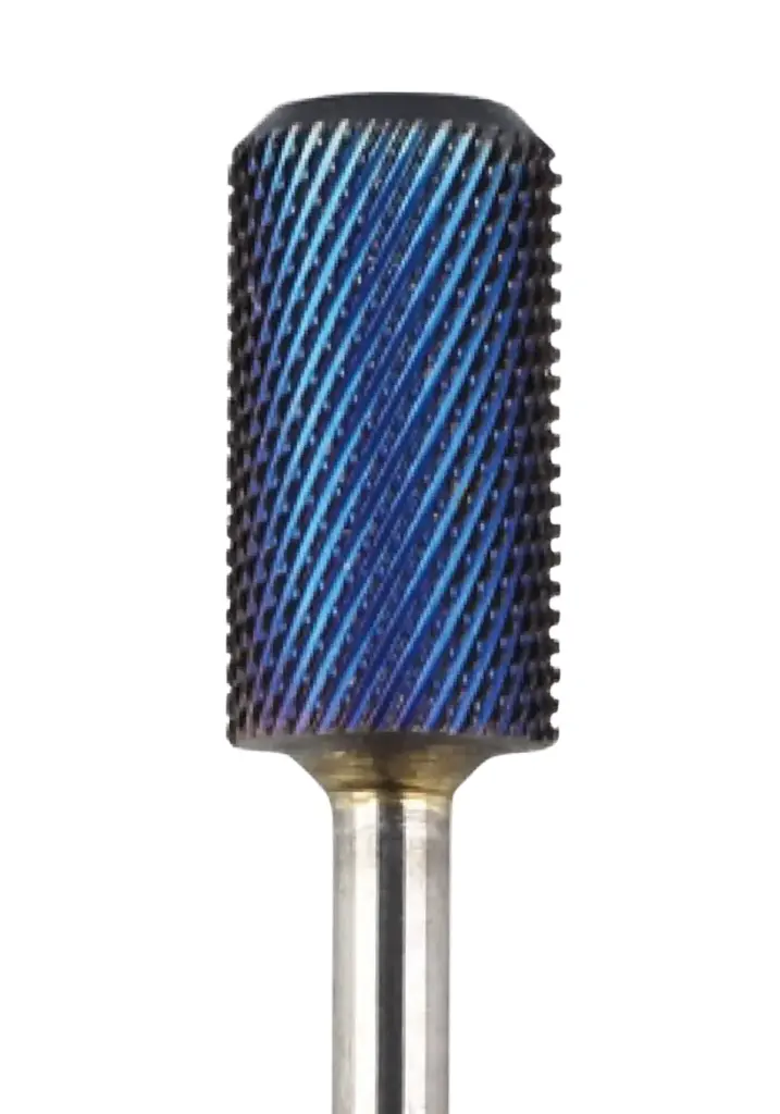 NAIL PERFECT Carbide Safety Bit Cylinder Blue - MC