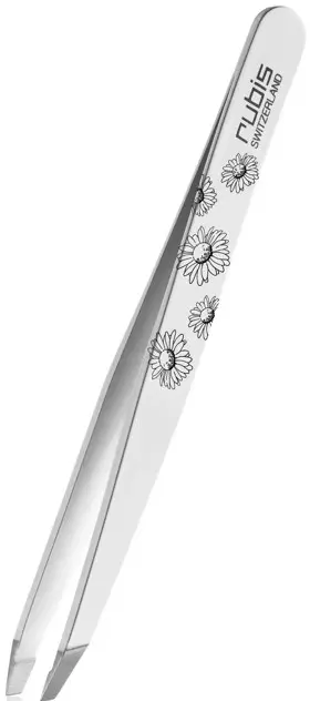 Rubis pince blanche avec marguerites
