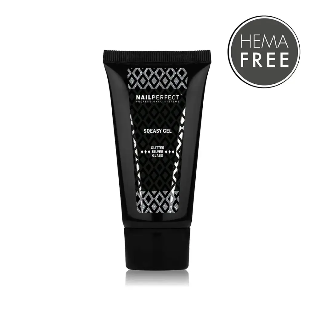 Nail Perfect Sqeasy Gel Glitter Silver Glass