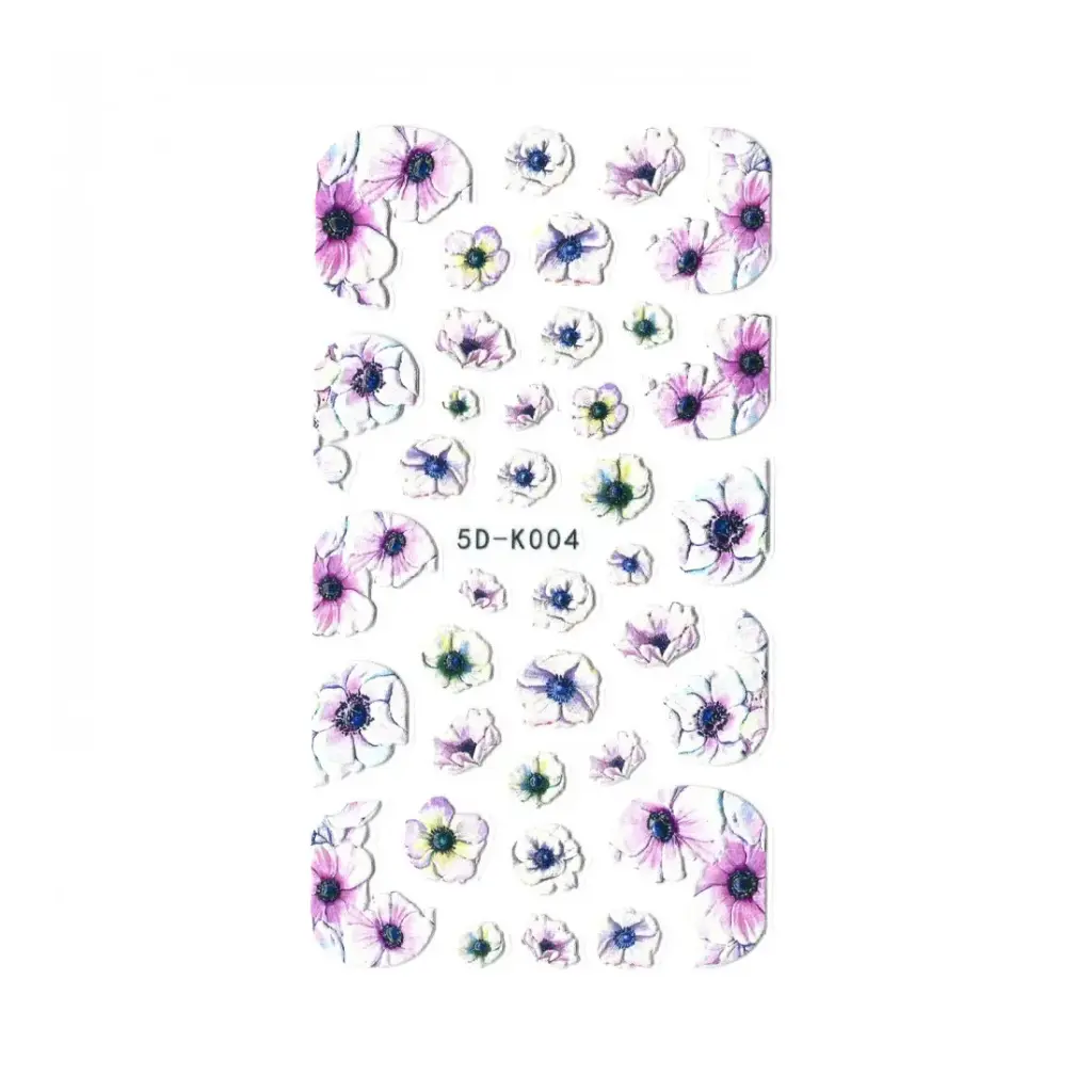 Abstract Nail Art Stickers Delicate Violets