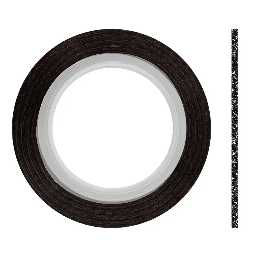 Abstract Striping Tape Black Glitter M