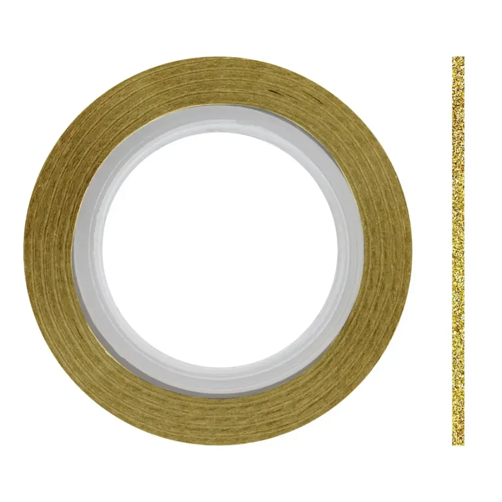 Abstract Striping Tape Gold Glitter M