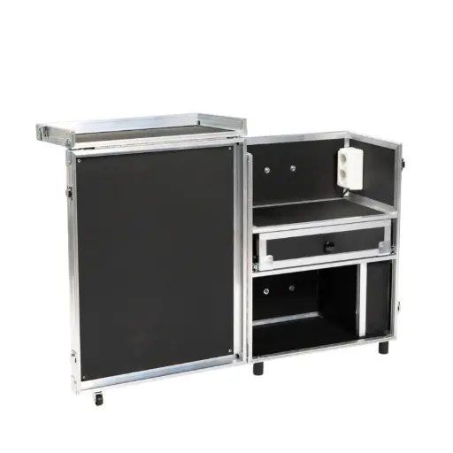 Koffer Veron grijs 5 cm dieper + lade