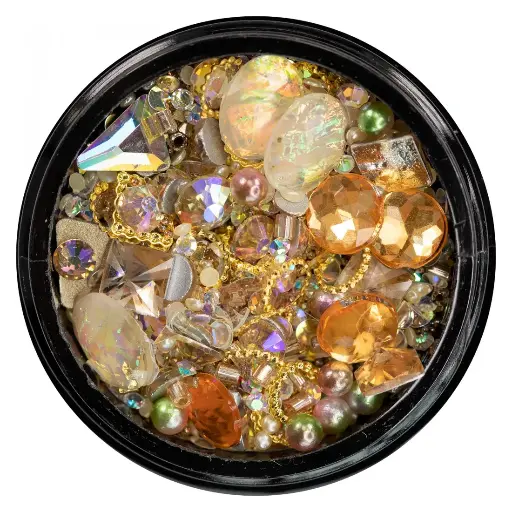 [56149] Abstract Jewelry Box Golden