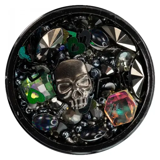 [56187] Abstract Jewelry Box Gunmetal