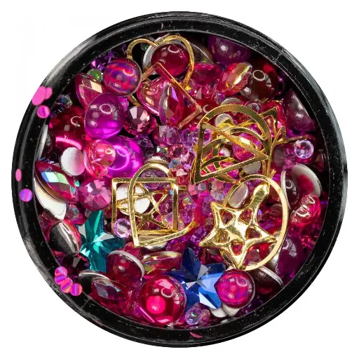 [56156] Abstract Jewelry Box Hot Pink
