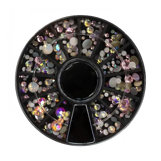 [45860] Abstract Mix Rhinestone Wheel Blooming Mix