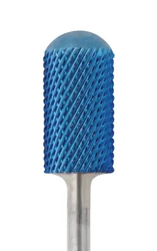[19822002001] NAIL PERFECT Carbide Safety Bit Cylinder Round Blue - MC