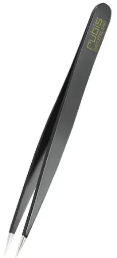 [1K004-9.5] Rubis pince noire pointue