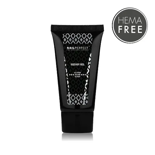 [10403100007] Nail Perfect Sqeasy Gel Glitter Silver Glass