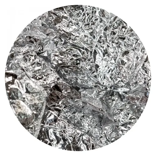 [72328] Abstract Bladgoud Pure Silver