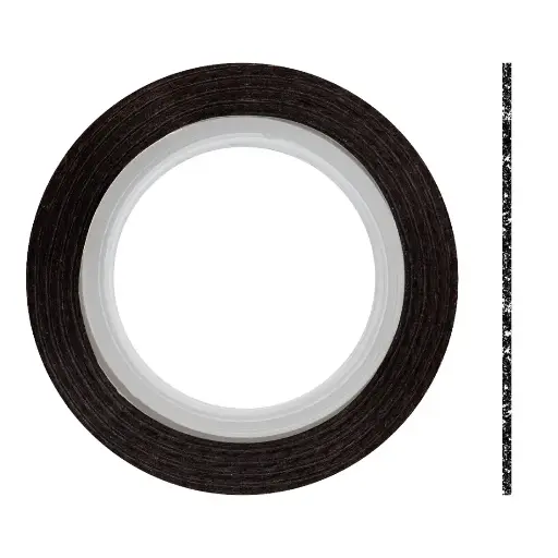 Abstract Striping Tape Black Glitter S